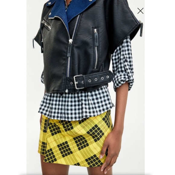 contrasting biker jacket zara